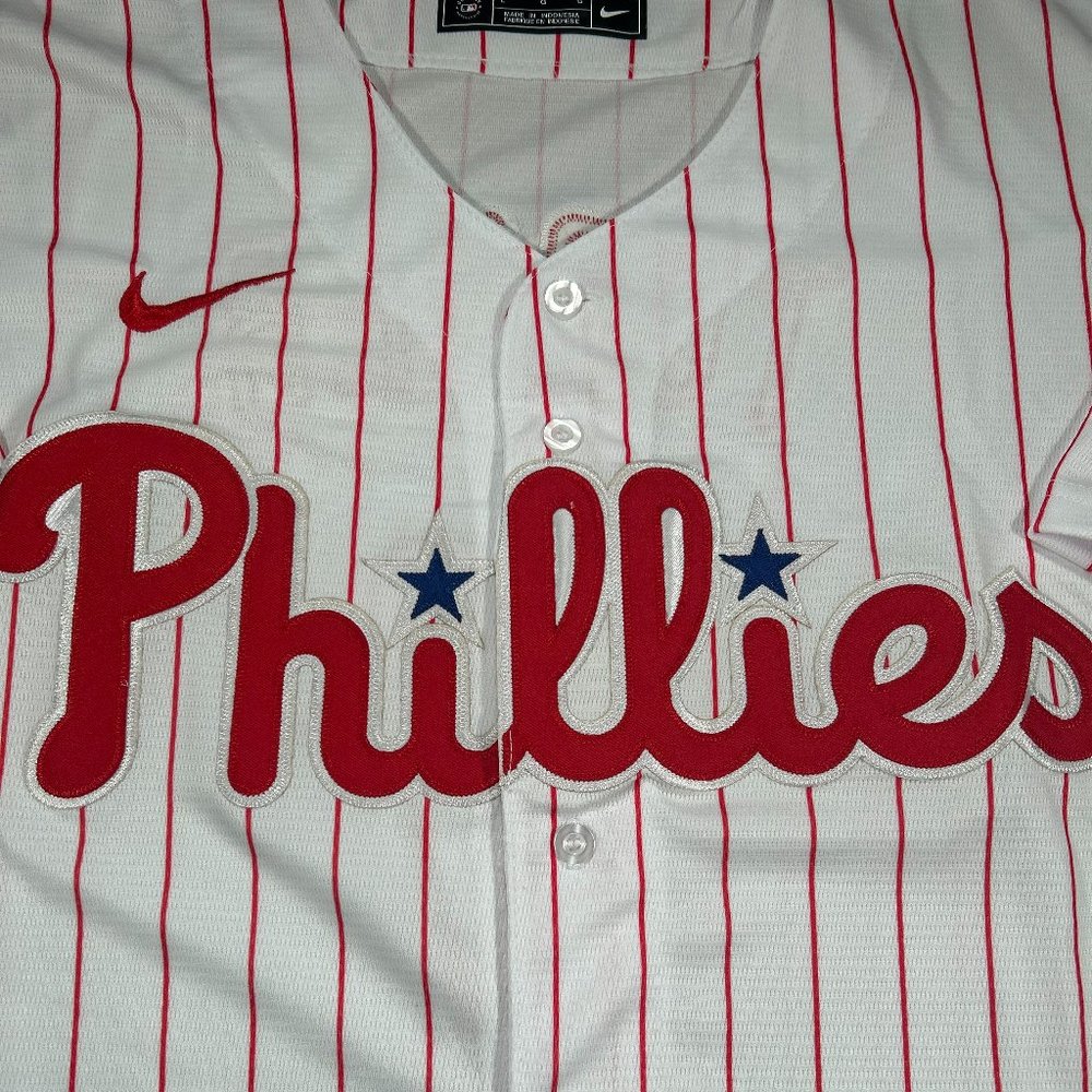 Trea Turner #7 Philadelphia Phillies Stitched Pinstriped Jersey Men's Sizes - Picture 6 of 7